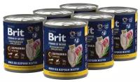 Консервы для собак Brit Premium by Nature Баранина с рубцом, упаковка 6 шт х 850 гр