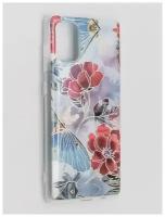 Накладка силиконовая Flowers для Samsung Galaxy A71 вид3