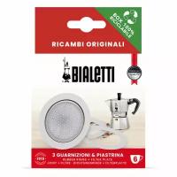 Набор для алюминиевой кофеварки Bialetti на 6 порций (3 уплотнения и сито)