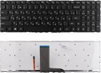 Клавиатура для ноутбука Lenovo Yoga 500-15IBD Series. Плоский Enter. Черная, без рамки. С подсветкой. PN: SN20G90940