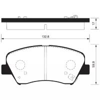 Дисковые тормозные колодки передние SANGSIN BRAKE SP1397 (4 шт.)