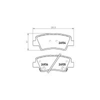 Дисковые тормозные колодки задние NISSHINBO NP6022 для Changan CS35, Hyundai Elantra (1 шт.)