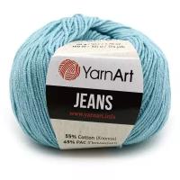 Пряжа для вязания YarnArt 'Jeans' 50гр 160м (55% хлопок, 45% полиакрил) (81 холодный мятный), 10 мотков