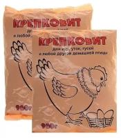 Кормовая добавка Премикс Крепковит (для кур, уток, гусей), 2 пакета * 900 г