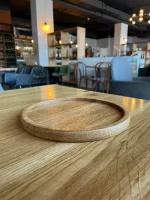 Менажница деревянная из дуба 20х1,8 см, подставка, тарелка, блюдо для подачи закусок