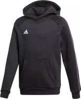 Толстовка Adidas CORE18 HOODY Y BLACK/WHITE Дети CE9069 152