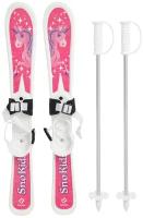 Детские лыжи Hamax Sno Kids Children's Skis With Poles Pink Pony Design