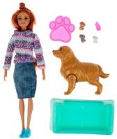 Кукла 29 см София, руки и ноги сгиб, акс, беременная собака (66001PET-PD-S-BB)