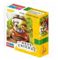 Пазл Нескучные игры фигурный деревянный Best Friends (серия Mimi Puzzles)