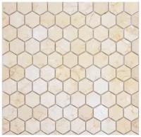 Мозаика шестиугольная из натурального камня Botticino Mat Hex 29x34x6 10 шт