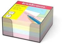 Блок бумаги для записей ErichKrause, 9 x 9 x 5 см, в пластиковом боксе, 80 г/м2, цветной