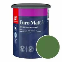 Краска интерьерная Tikkurila Euro Matt 3 RAL 6010 (Травяной зеленый - Grass green) 0,9 л