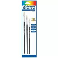 Набор кистей GIOTTO Serie 577, щетина (№6, 8, 10), плоские, с короткой ручкой, 3 шт