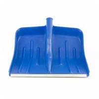 Лопата для уборки снега Сибртех пластиковая синяя, 420х425 мм, без черенка 61618