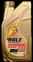 Моторное масло ROLF 3-SYNTHETIC 5W-30, ACEA С3 Синтетическое 4 л пластик