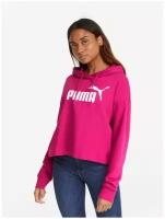 Толстовка, PUMA ESS Cropped Logo Hoodie TR, Женская, размер L; Festival Fuchsia