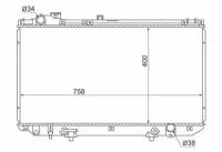 TY0006161 SAT Радиатор Lexus GS300 97-04 / GS400 97-99 / GS430 00-04 / Toyota Aristo 97-04