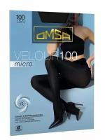 Колготки Omsa Velour Micro, 100 den, размер 4, черный