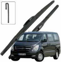 Дворники Hyundai H1 (2) TQ Хендай Н1 2007 2008 2009 2010 2011 2012 2013 2014 2015 Щетки стеклоочистителя гибридные к-т 2шт, 600мм-500мм