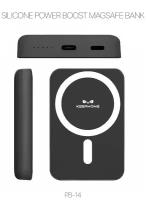 Внешний аккумулятор powerbank Keephone, 5000mah, MagSafe/Lightning/USB-C Fast для iPhone 15/14/13/12, черный