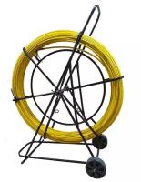 УЗК (протяжка для кабеля-кондуктор), стеклопруток 11мм, 100 м на телеге (жёлтый)
