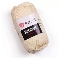 Пряжа YarnArt Macrame ЯрнАрт Макраме Шнур для плетения макраме, 137 молочный, 90 г 130 м, полиэстер, 1 шт