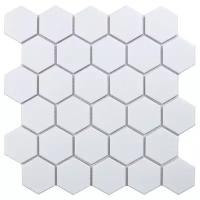 Плитка мозаика керамическая Staro Homework Hexagon small, матовая белая 27.8 см x 26.5 см 10 шт