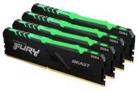 Оперативная память Kingston FURY Beast RGB 32 ГБ DDR4 DIMM CL16 KF432C16BBAK4/32