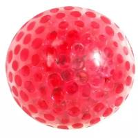 Антистресс светящийся мячик с шариками внутри розовый 4.5см