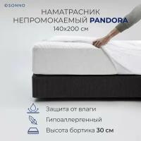 Наматрасник SONNO PANDORA махровый непромокаемый на резинке по всей длине 140х200