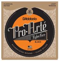 EJ43 PRO ARTE Струны для классической гитары нейлоновые Light D`Addario