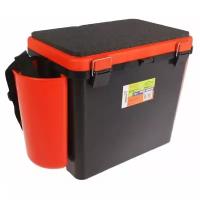 Ящик зимний Helios FishBox 19 л, односекционный, цвет оранжевый