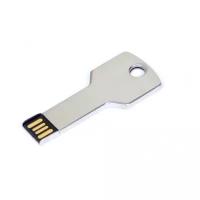 Металлическая флешка Ключ для нанесения логотипа (8 Гб / GB USB 2.0 Серебро/Silver KEY Flash drive VF- 808)