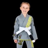 Кимоно для джиу-джитсу tatami fightwear, размер 120-130, серый