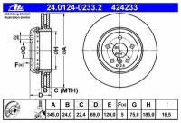 Диск Торм. Зад. Вент. [345x24] 5 Отв. Ate арт. 24-0124-0233-2