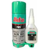 Клей Akfix (Акфикс) 705 цианакрилатный двухкомпонентный прозрачный 100 + 400 мл, 24 шт