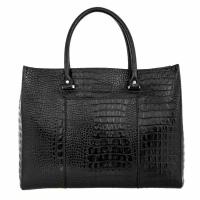 Женская сумка, черная Sergio Belotti 7524 Croco (KM) black Cap
