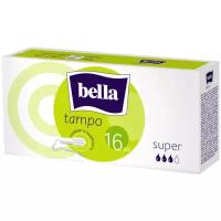 Bella тампоны Tampo super, 3 капли, 16 шт., белый