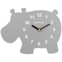 Часы детские настенные KETT-UP ECO Бегемотик, KU047.6G, цвет серый