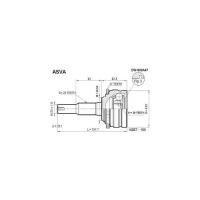 Граната наружная Asva DW-600A47 Chevrolet / Daewoo: 96257803 96298465 96298466 Daewoo Cielo (Kletn). Daewoo Cielo Седан