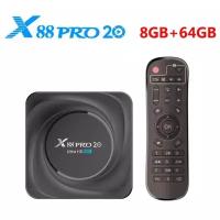 ТВ-приставка X88 PRO 20 Smart, Android 11, 8 ГБ ОЗУ, 64 ГБ/Медиаплеер/Андройд/Smart TV приставка