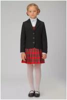 Школьный жакет для девочки Инфанта, модель 80702, цвет черный, размер 128/64