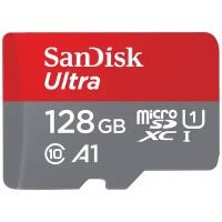 Карта памяти SanDisk Ultra microSDXC UHS-I128GB Class 10 SDSQUNR-128G-GN6TA с адаптером