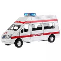 Микроавтобус ТЕХНОПАРК Ford Transit Скорая помощь (SB-13-02-1) 1:43, 13 см, белый