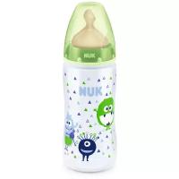NUK First Choice Plus бутылочка из полипропилена с соской из латекса M, 300 мл, с рождения