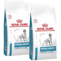 Сухой корм ROYAL CANIN HYPOALLERGENIC MODERATE CALORIE для взрослых собак при пищевой аллергии с умеренным содержанием калорий (1,5 + 1,5 кг)