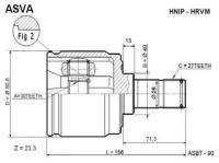 Граната внутренняя Asva HNIP-HRVM Honda: 44310-S0A-300 Honda Accord Mk Vii Универсал (Cf). Honda Accord Vi Aerodeck