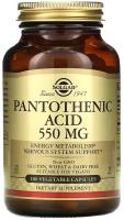 Pantothenic acid (Пантотеновая кислота) 550 мг 100 капсул (Solgar)