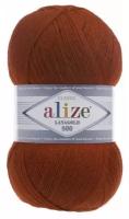 Пряжа Alize Lanagold 800, 1 % шерсть, 51 % акрил, 100 г, 800 м, 5 шт., 36 терракот 800 м