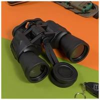 Бинокль туристический, охотничий в прорезиненном корпусе High Quality Binoculars с сумкой-чехлом, черный